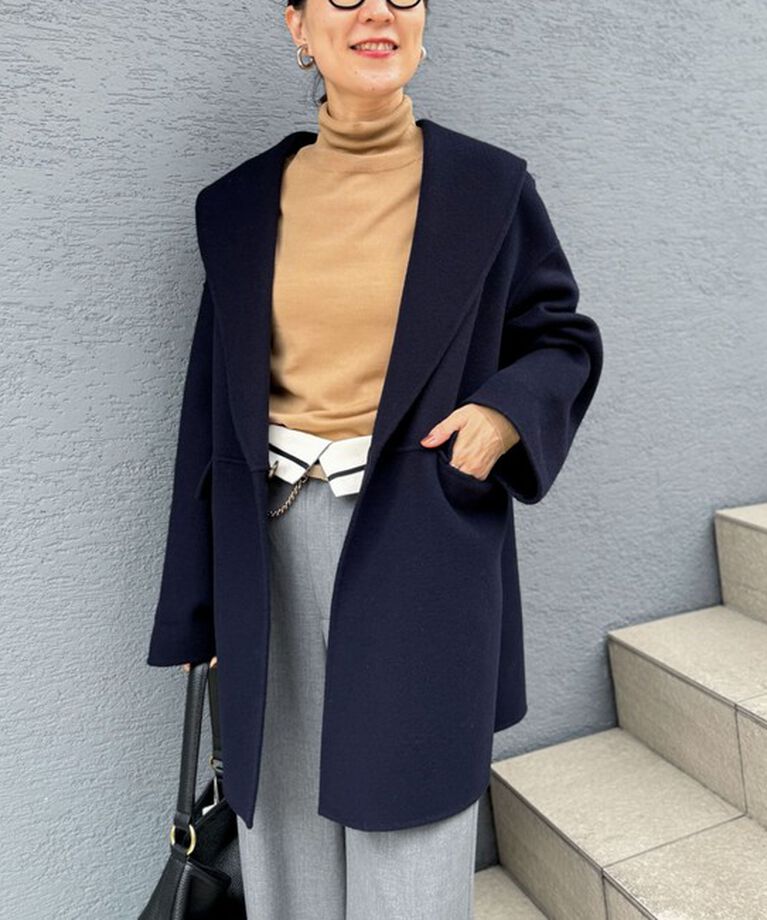 NOLLEY'S sophi「◇【WEB限定カラーあり】SUPER140リバーショールコート 24AW」|ダッフルコート|