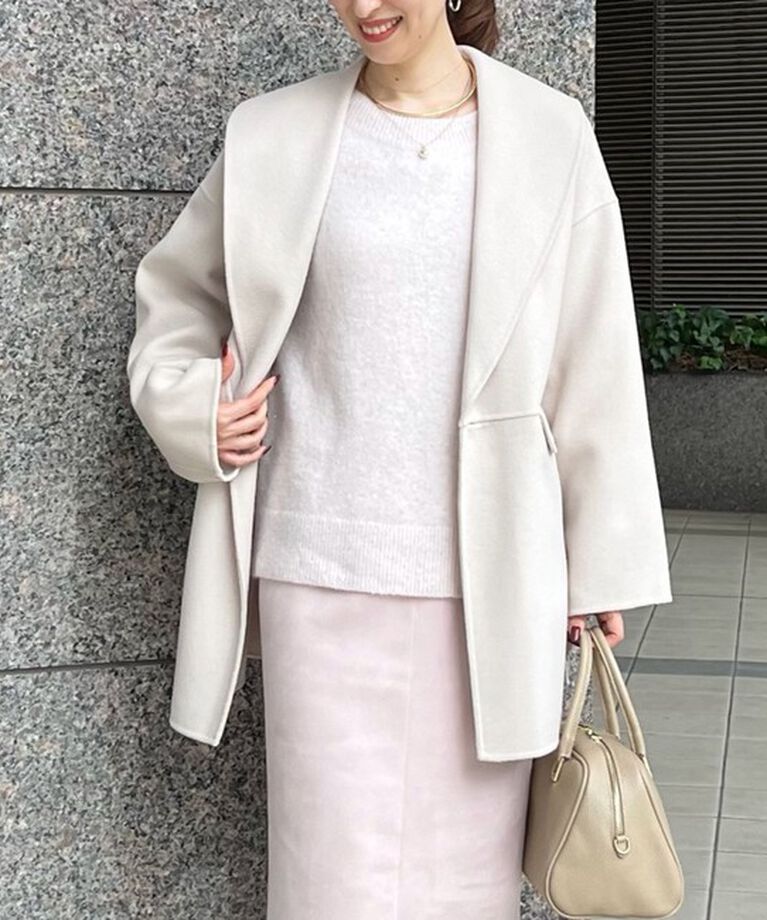 NOLLEY'S sophi「◇【WEB限定カラーあり】SUPER140リバーショールコート 24AW」|ダッフルコート|ベージュ