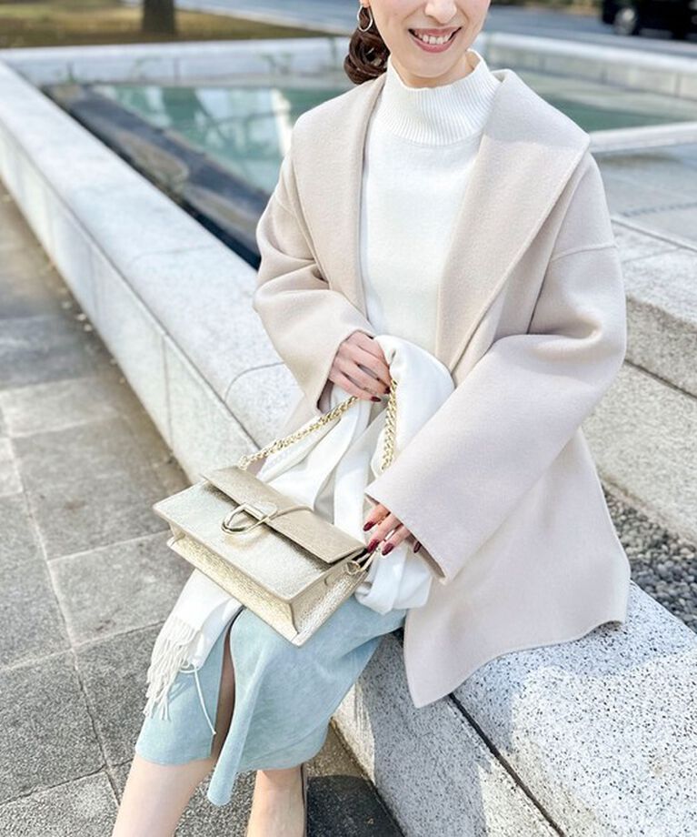 NOLLEY'S sophi「◇【WEB限定カラーあり】SUPER140リバーショールコート 24AW」|ダッフルコート|