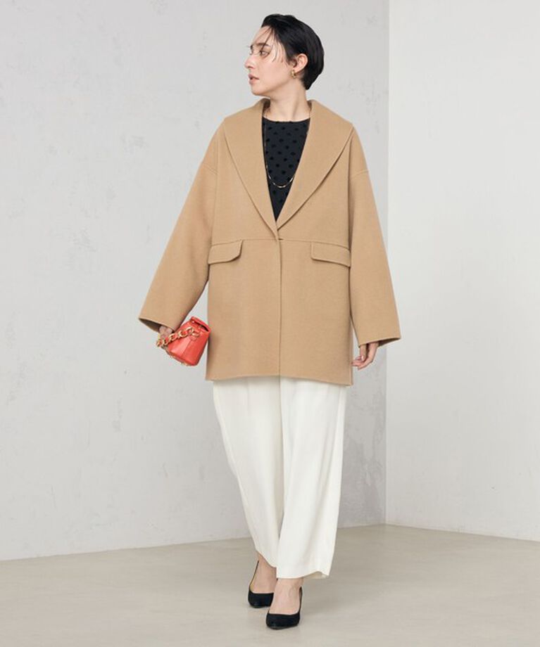 NOLLEY'S sophi「◇【WEB限定カラーあり】SUPER140リバーショールコート 24AW」|ダッフルコート|