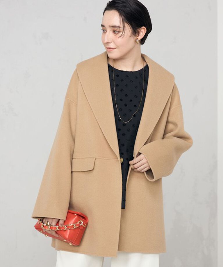 NOLLEY'S sophi「◇【WEB限定カラーあり】SUPER140リバーショールコート 24AW」|ダッフルコート|