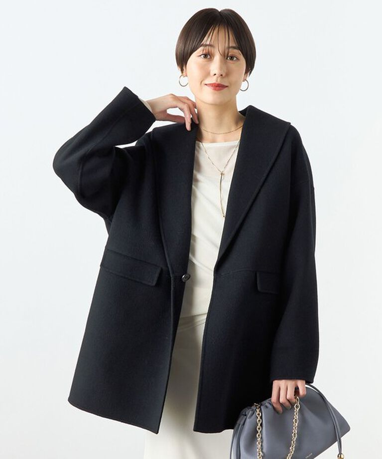 NOLLEY'S sophi「◇【WEB限定カラーあり】SUPER140リバーショールコート 24AW」|ダッフルコート|