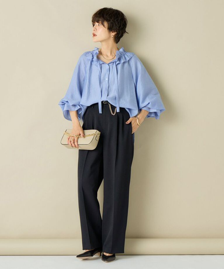 NOLLEY'S sophi「ウォッシャブルシャークツータックワイドパンツ」|その他|