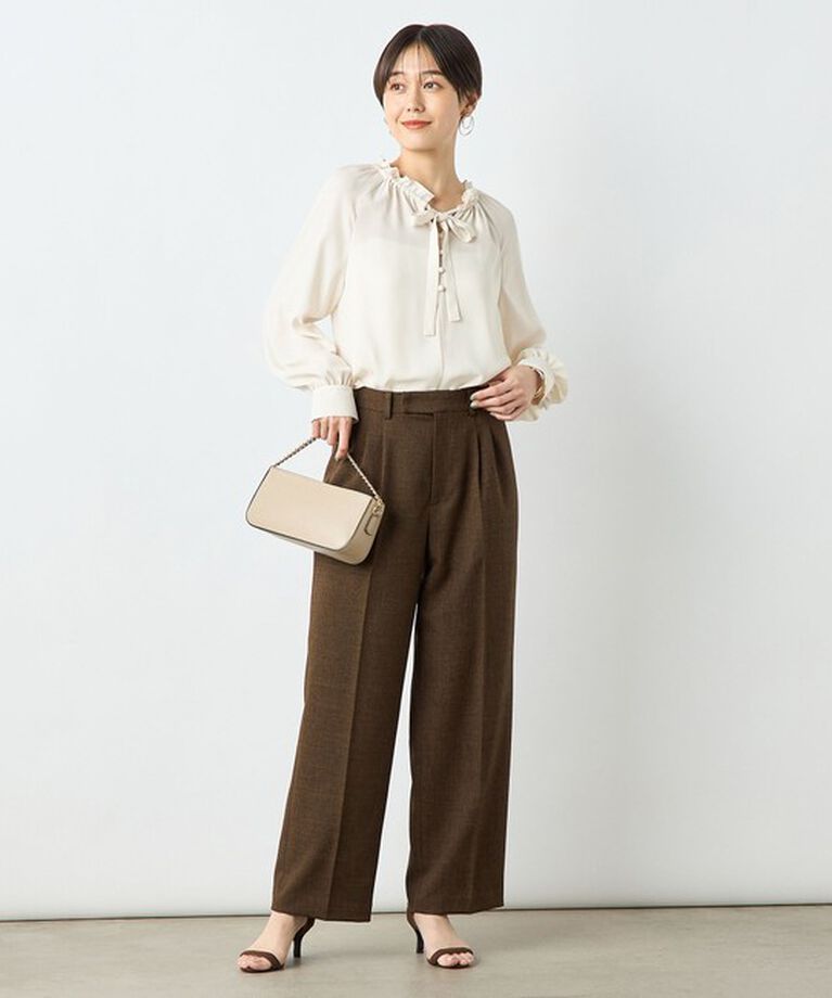 NOLLEY'S sophi「ウォッシャブルシャークツータックワイドパンツ」|その他|