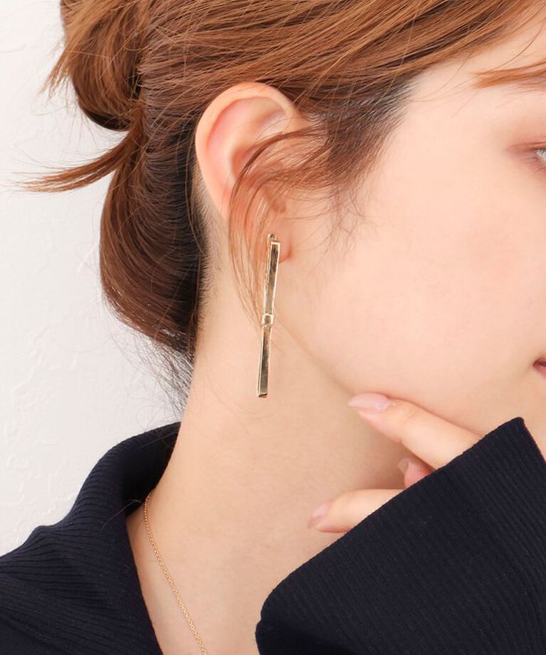 NOLLEY'S「【ucalypt/ユーカリプト】Long Linear Ribbon Pierce」|ピアス|