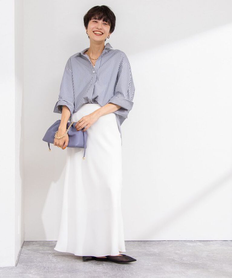 NOLLEY'S sophi「パール釦スキッパーシャツ」|シャツ・ブラウス|