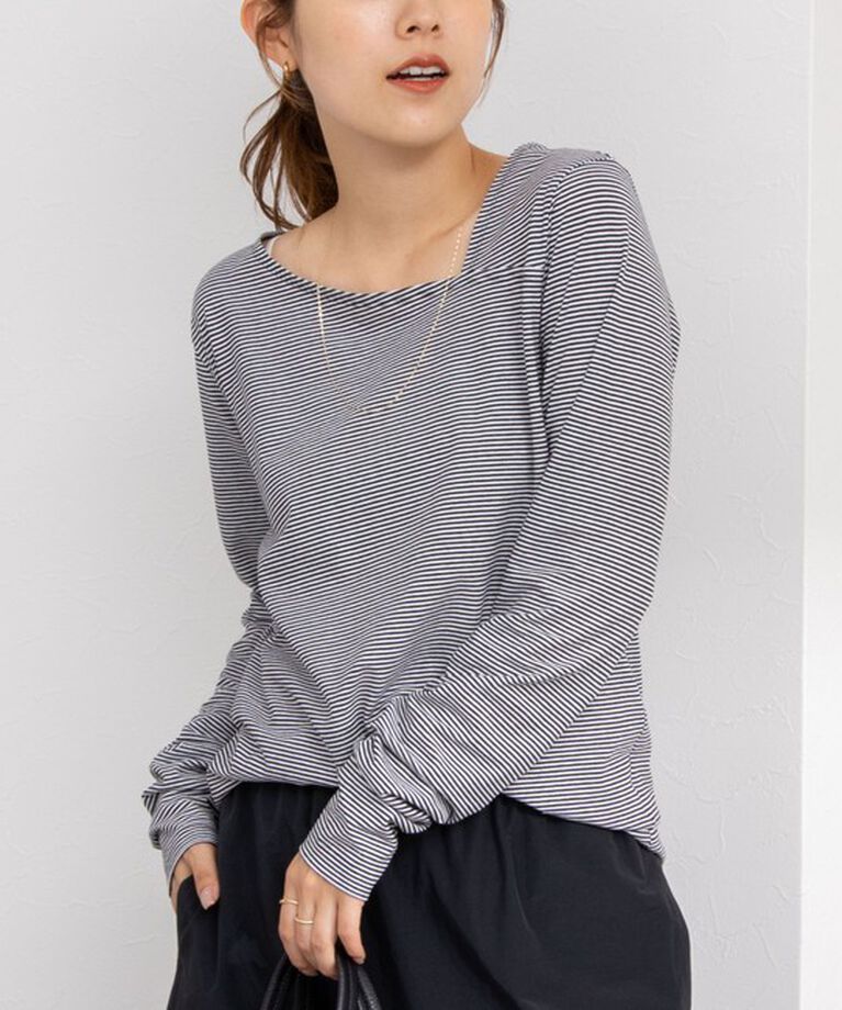 NOLLEY'S「ハイツイストコットンアシメ2WAYプルオーバーカットソー」|Tシャツ・カットソー|