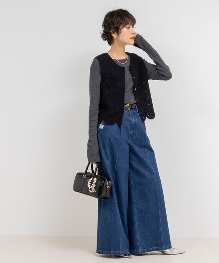 NOLLEY'S「MY STANDARDウォッシャブルリブクルーネックプルオーバーカットソー」|Tシャツ・カットソー|