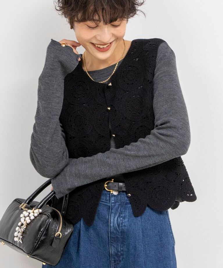 NOLLEY'S「MY STANDARDウォッシャブルリブクルーネックプルオーバーカットソー」|Tシャツ・カットソー|
