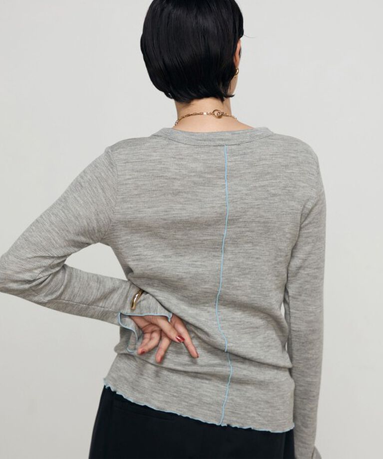 NOLLEY'S「MY STANDARDウォッシャブルリブクルーネックプルオーバーカットソー」|Tシャツ・カットソー|