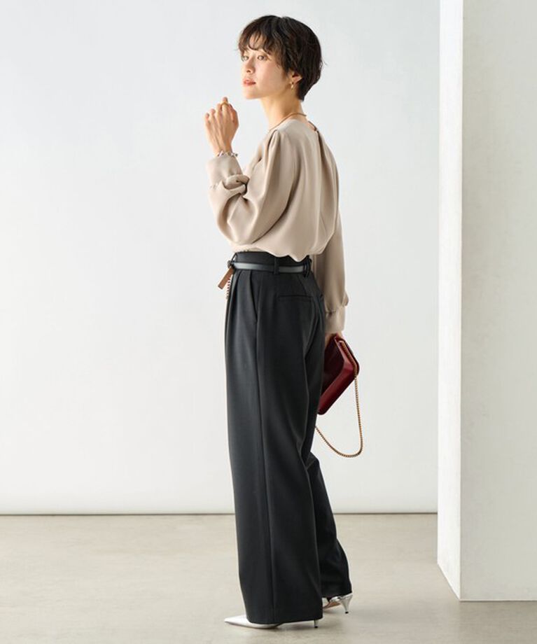 NOLLEY'S「《セットアップ対応》ウォッシャブルダブルクロスブラウス」|シャツ・ブラウス|
