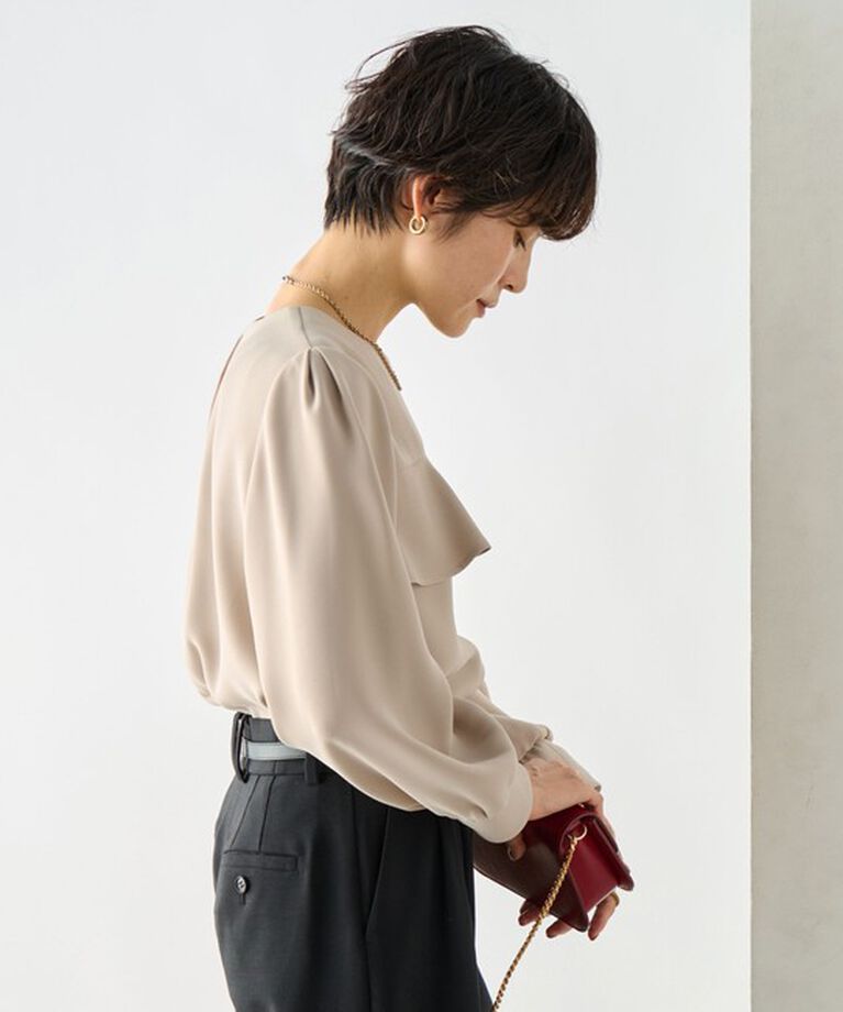 NOLLEY'S「《セットアップ対応》ウォッシャブルダブルクロスブラウス」|シャツ・ブラウス|