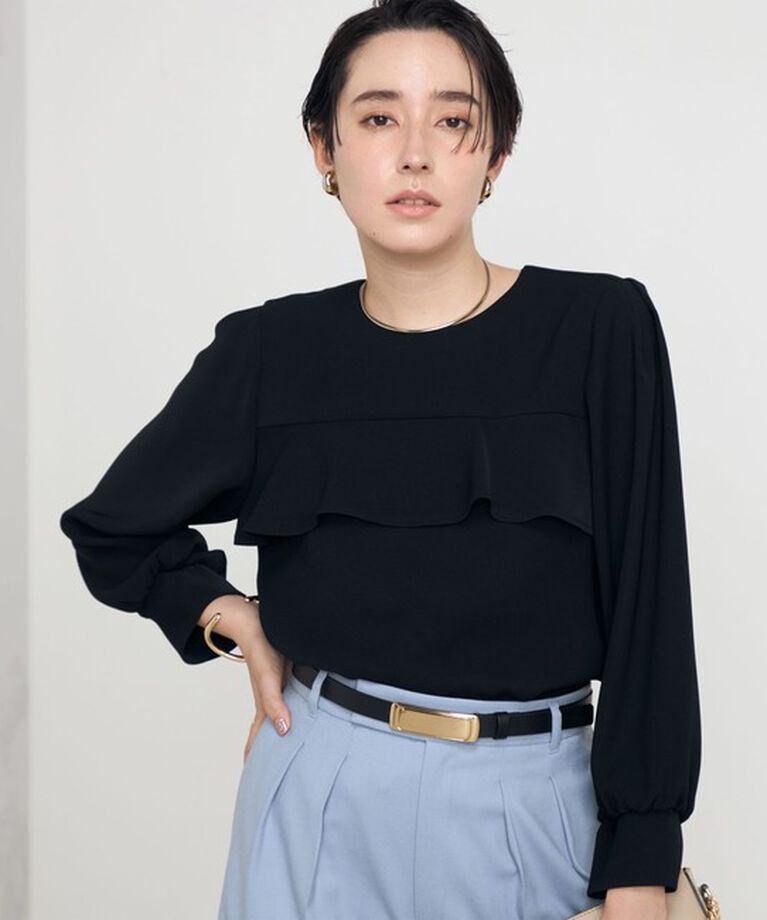 NOLLEY'S「《セットアップ対応》ウォッシャブルダブルクロスブラウス」|シャツ・ブラウス|