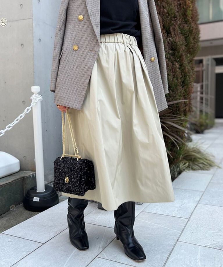 NOLLEY'S「【WEB限定カラーあり】ウォッシャブルリバーシブルタフタスカート」|スカート|