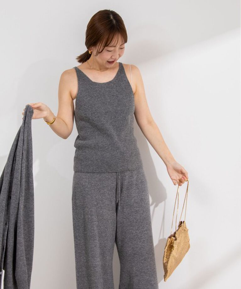 NOLLEY'S「《手洗い可能》《セットアップ対応》カシミヤ混2WAYニットタンクトップ」|ニット・セーター|