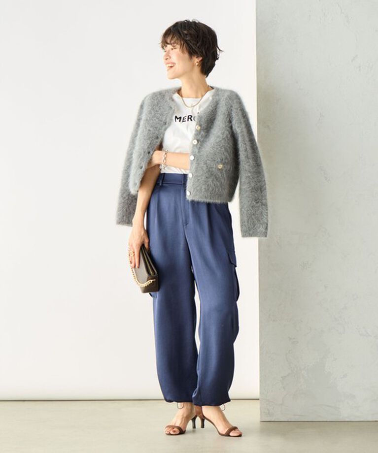 NOLLEY'S sophi「サテンドロストカーゴパンツ」|カーゴ|
