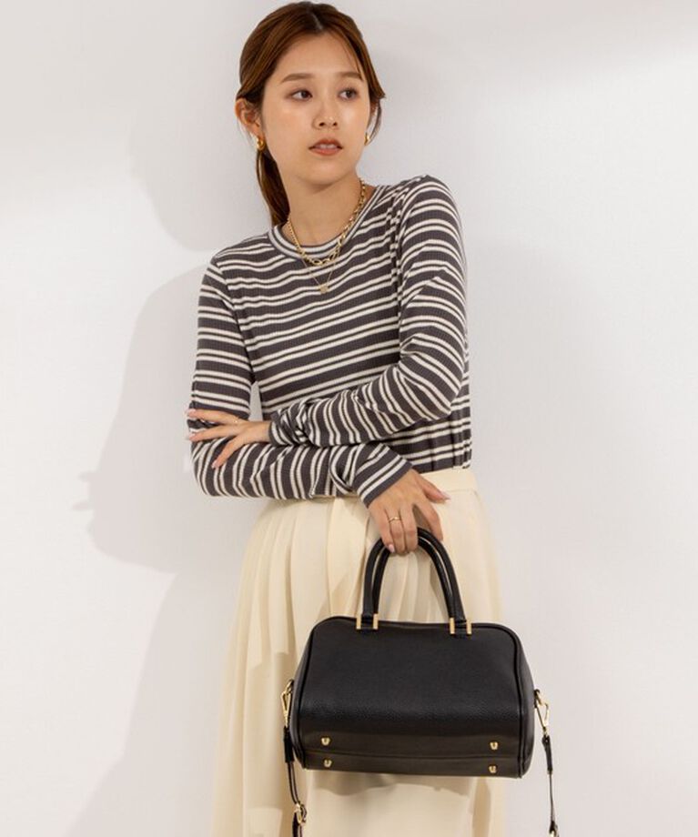 NOLLEY'S「カシミヤシルクボーダークルーネックプルオーバーカットソー」|Tシャツ・カットソー|