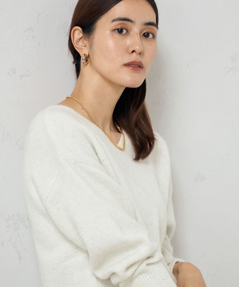 NOLLEY'S sophi「モヘヤラメスパンコール2WAYプルオーバーニット」|ニット・セーター|