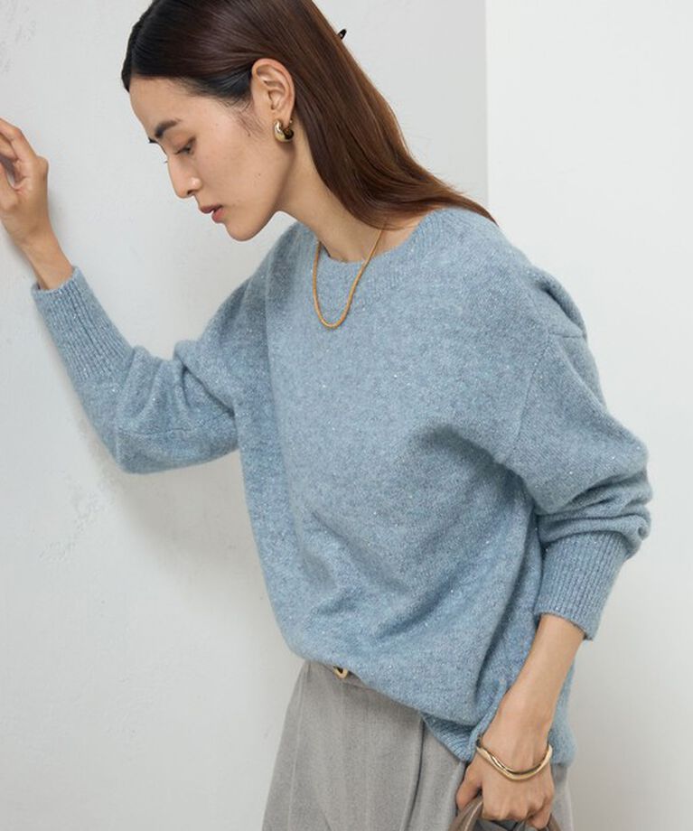 NOLLEY'S sophi「モヘヤラメスパンコール2WAYプルオーバーニット」|ニット・セーター|