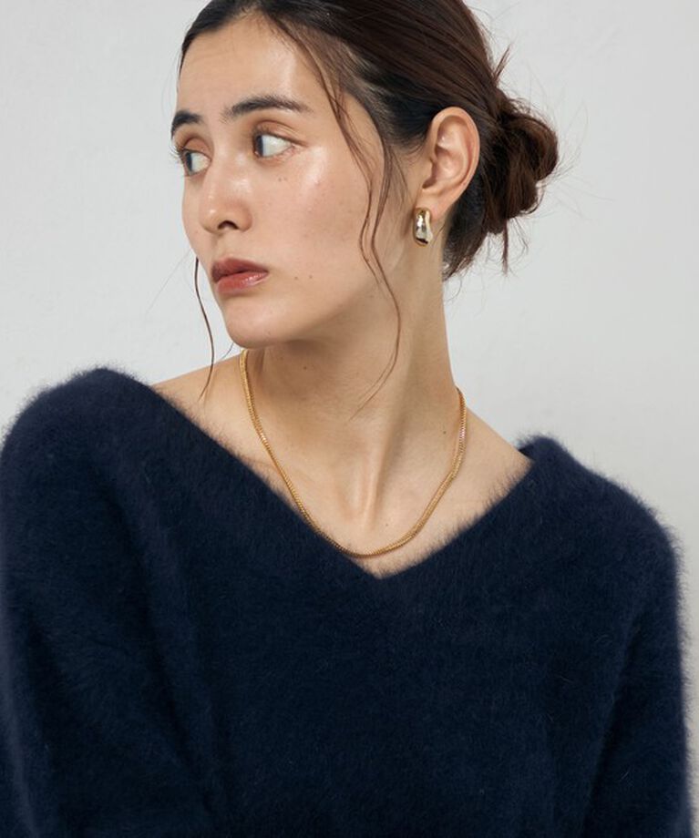 NOLLEY'S sophi「カシミヤ混ヘアリー2WAYプルオーバーニット」|ニット・セーター|