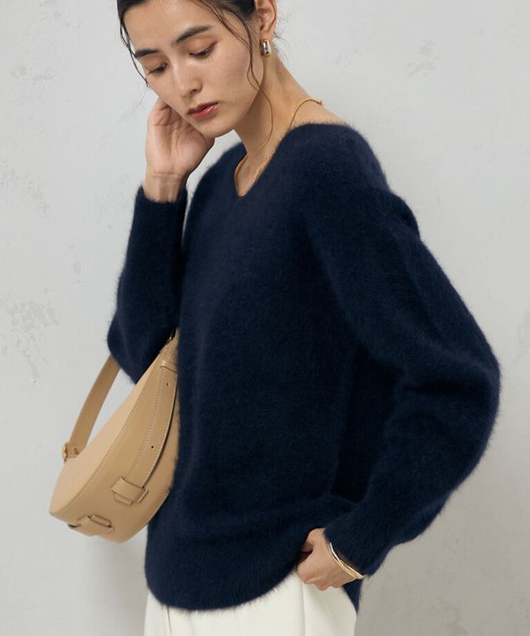NOLLEY'S sophi「カシミヤ混ヘアリー2WAYプルオーバーニット」|ニット・セーター|