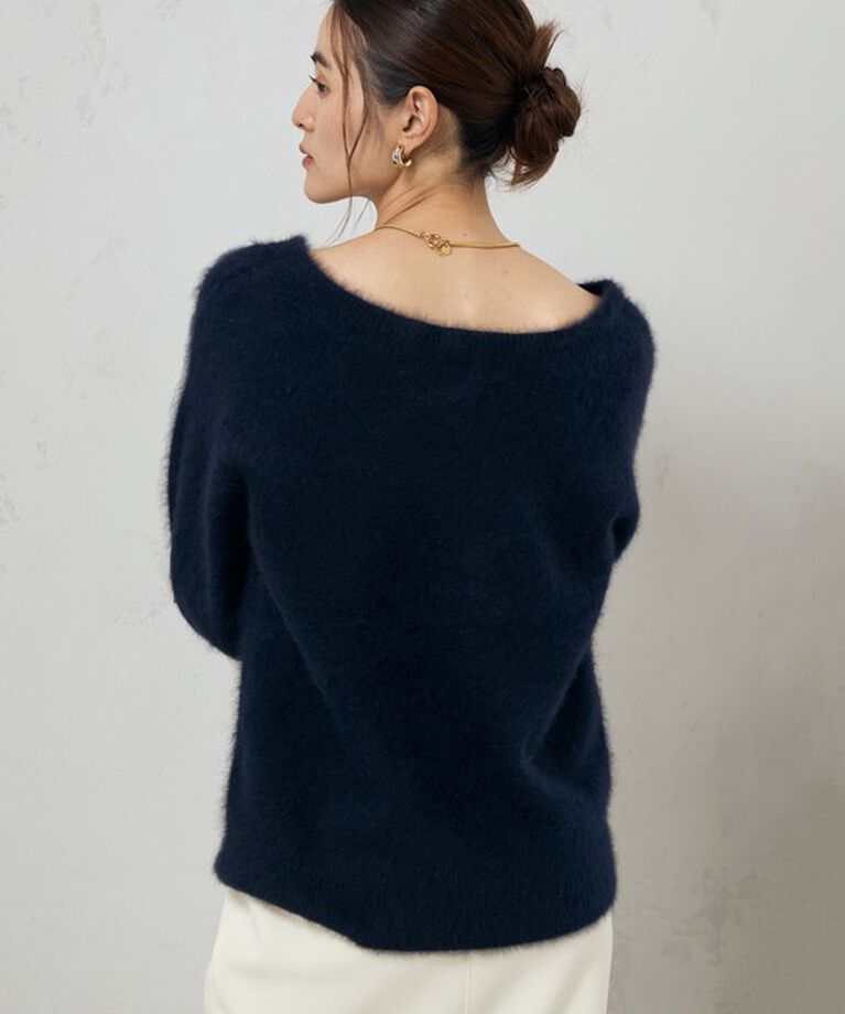 NOLLEY'S sophi「カシミヤ混ヘアリー2WAYプルオーバーニット」|ニット・セーター|