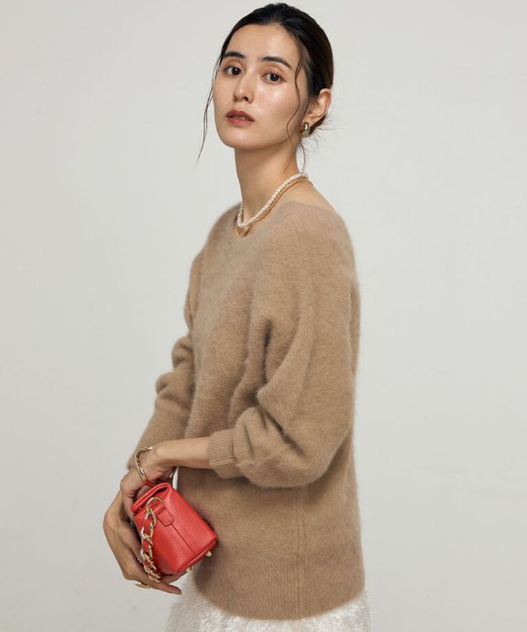 NOLLEY'S sophi「カシミヤ混ヘアリー2WAYプルオーバーニット」|ニット・セーター|