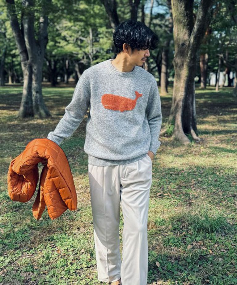 NOLLEY'S goodman「クジラインターシャ クルーネックニット 24AW」|ニット・セーター|