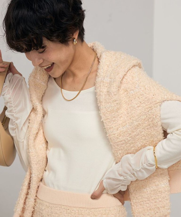 Rie Miller「袖口シアーロンT」|Tシャツ・カットソー|