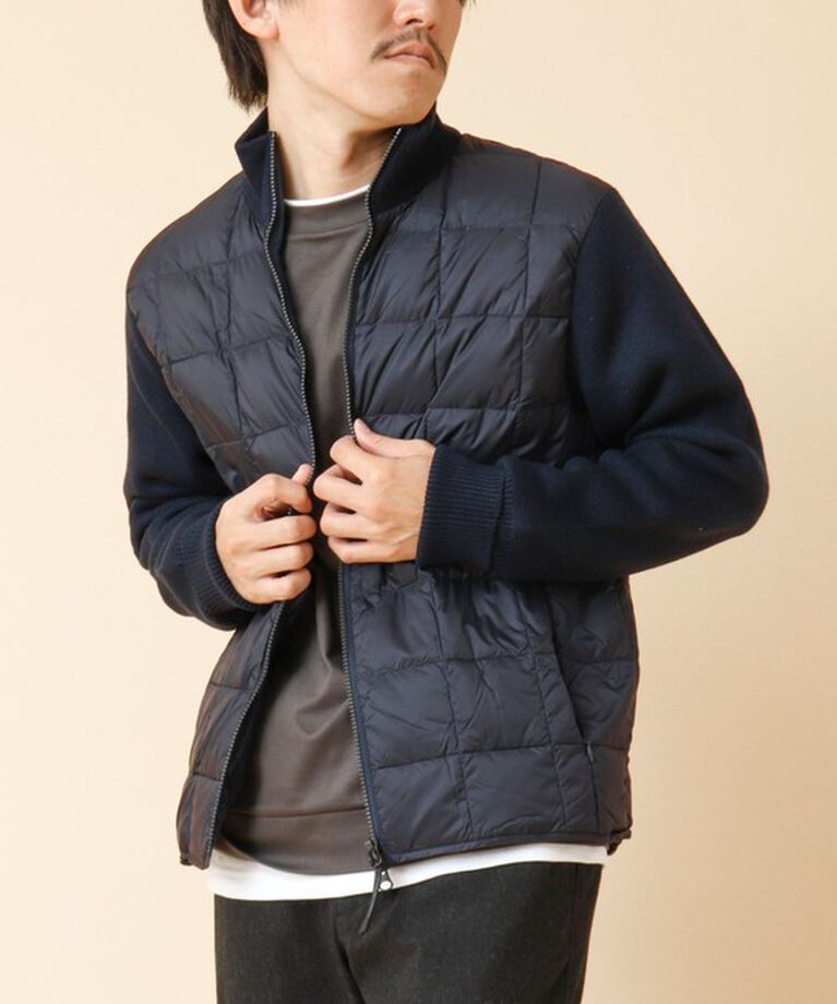 NOLLEY'S goodman「【TAION/タイオン】ハイネックWジップ ニットスリーブ ダウンジャケット 24AW」|ブルゾン・スタジャン|