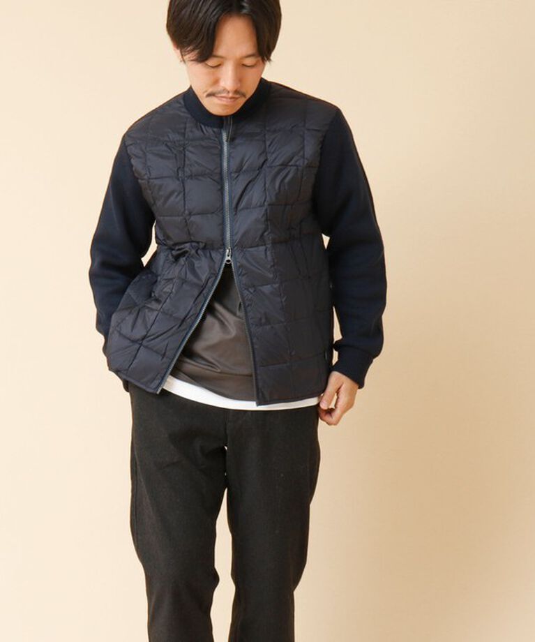 NOLLEY'S goodman「【TAION/タイオン】ハイネックWジップ ニットスリーブ ダウンジャケット 24AW」|ブルゾン・スタジャン|
