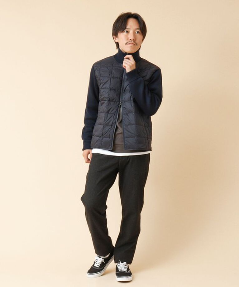 NOLLEY'S goodman「【TAION/タイオン】ハイネックWジップ ニットスリーブ ダウンジャケット 24AW」|ブルゾン・スタジャン|