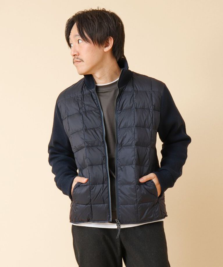 NOLLEY'S goodman「【TAION/タイオン】ハイネックWジップ ニットスリーブ ダウンジャケット 24AW」|ブルゾン・スタジャン|