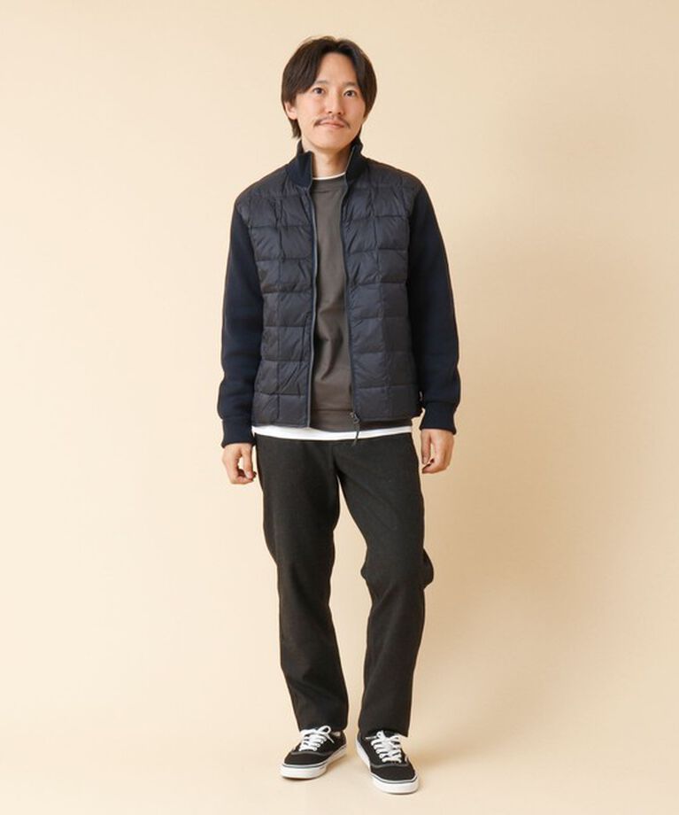 NOLLEY'S goodman「【TAION/タイオン】ハイネックWジップ ニットスリーブ ダウンジャケット 24AW」|ブルゾン・スタジャン|