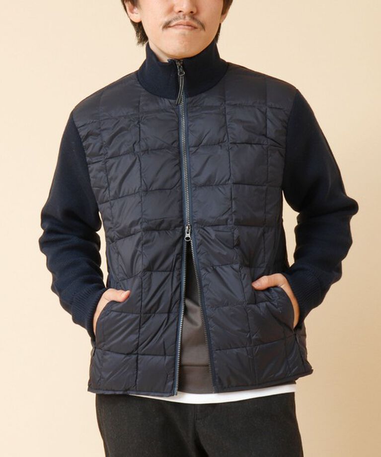 NOLLEY'S goodman「【TAION/タイオン】ハイネックWジップ ニットスリーブ ダウンジャケット 24AW」|ブルゾン・スタジャン|