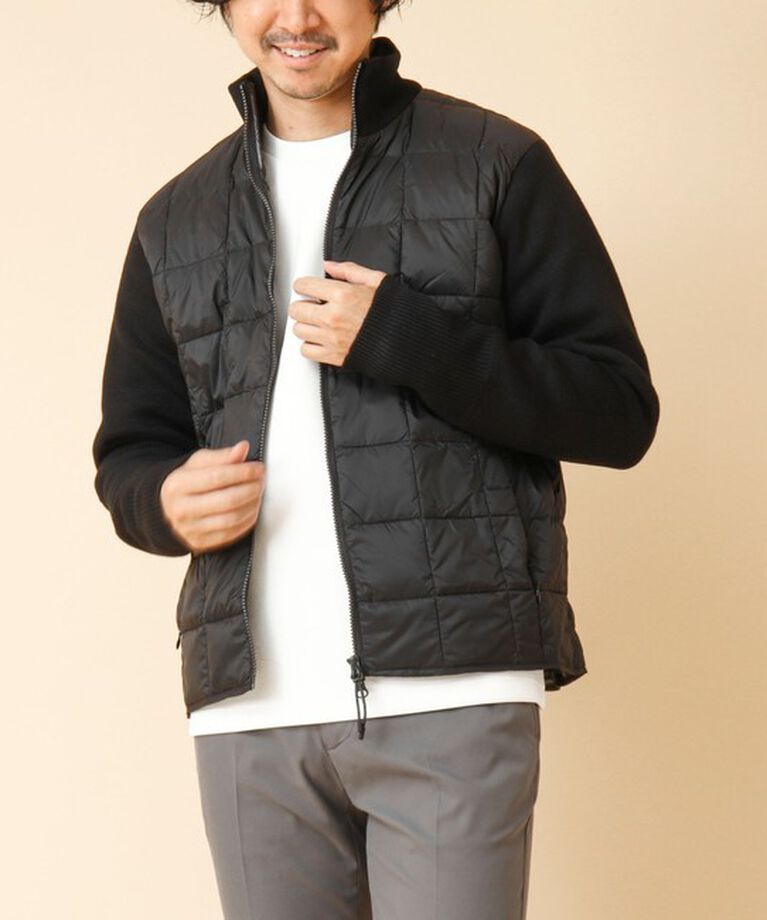 NOLLEY'S goodman「【TAION/タイオン】ハイネックWジップ ニットスリーブ ダウンジャケット 24AW」|ブルゾン・スタジャン|
