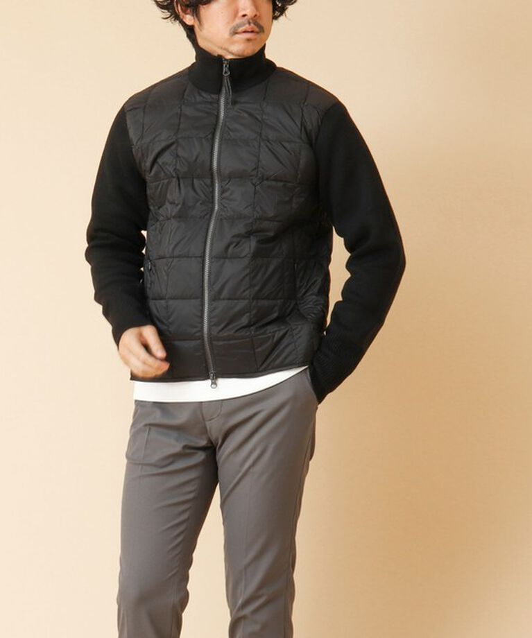 NOLLEY'S goodman「【TAION/タイオン】ハイネックWジップ ニットスリーブ ダウンジャケット 24AW」|ブルゾン・スタジャン|