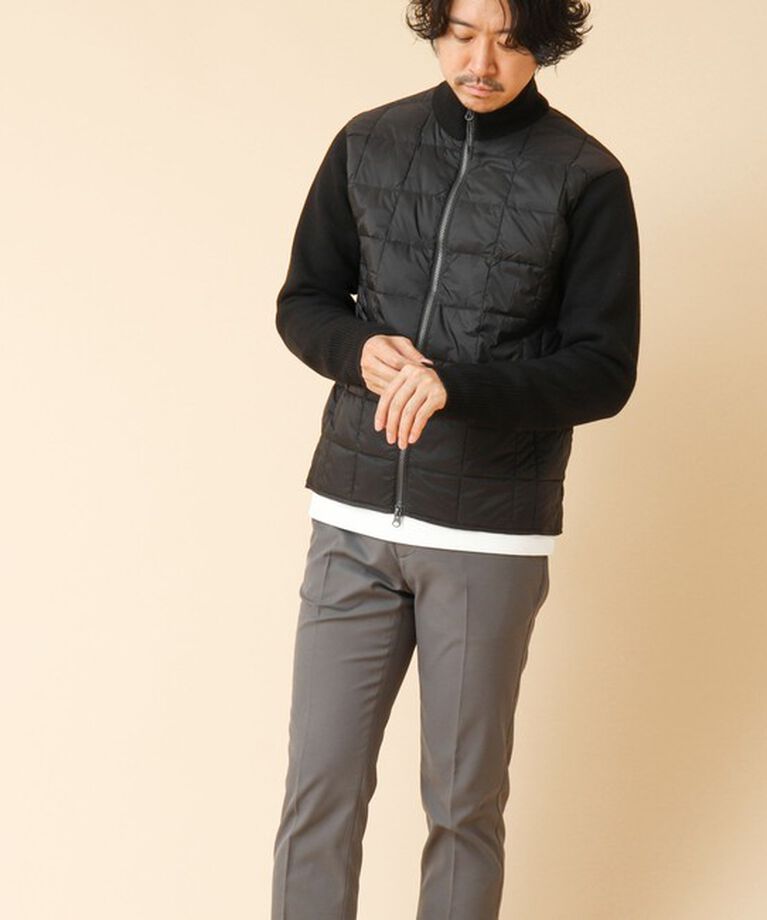 NOLLEY'S goodman「【TAION/タイオン】ハイネックWジップ ニットスリーブ ダウンジャケット 24AW」|ブルゾン・スタジャン|