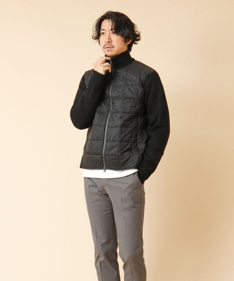 NOLLEY'S goodman「【TAION/タイオン】ハイネックWジップ ニットスリーブ ダウンジャケット 24AW」|ブルゾン・スタジャン|