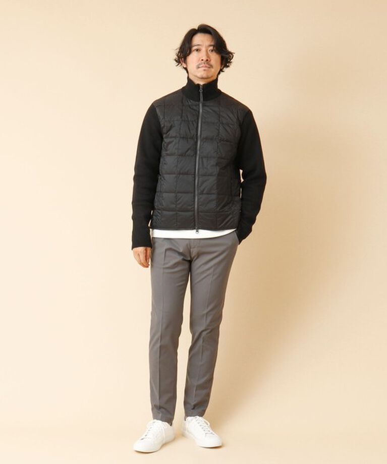 NOLLEY'S goodman「【TAION/タイオン】ハイネックWジップ ニットスリーブ ダウンジャケット 24AW」|ブルゾン・スタジャン|