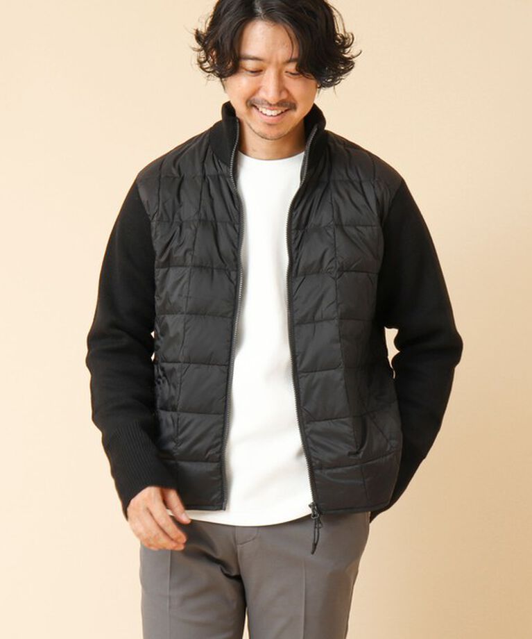 NOLLEY'S goodman「【TAION/タイオン】ハイネックWジップ ニットスリーブ ダウンジャケット 24AW」|ブルゾン・スタジャン|