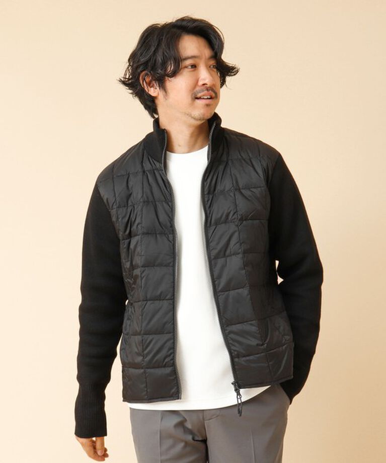 NOLLEY'S goodman「【TAION/タイオン】ハイネックWジップ ニットスリーブ ダウンジャケット 24AW」|ブルゾン・スタジャン|