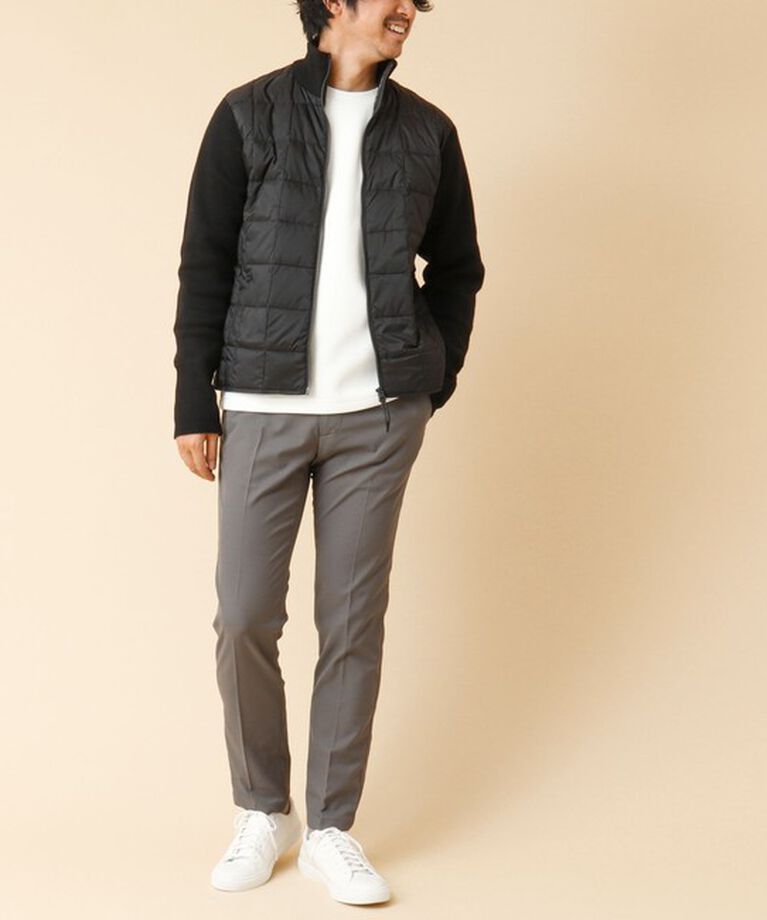 NOLLEY'S goodman「【TAION/タイオン】ハイネックWジップ ニットスリーブ ダウンジャケット 24AW」|ブルゾン・スタジャン|