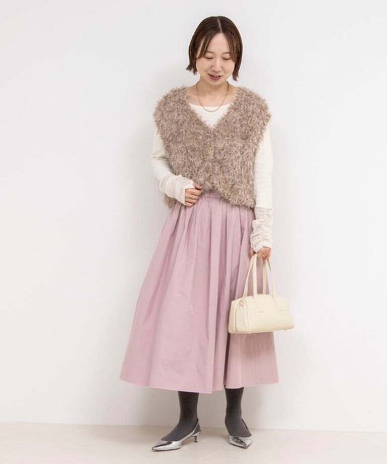 NOLLEY'S「《手洗い可能》メッシュテープシャギーVネックベスト」|ベスト・ジレ|