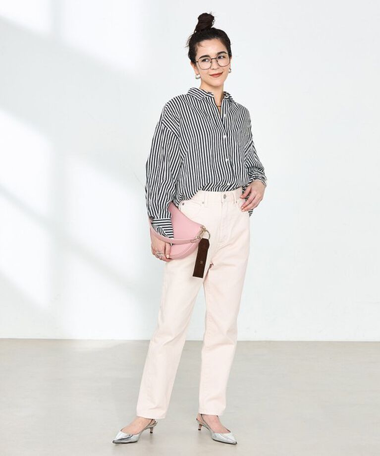 Rie Miller「【RM denim】ハイウエストスリムテーパードデニム」|デニム|