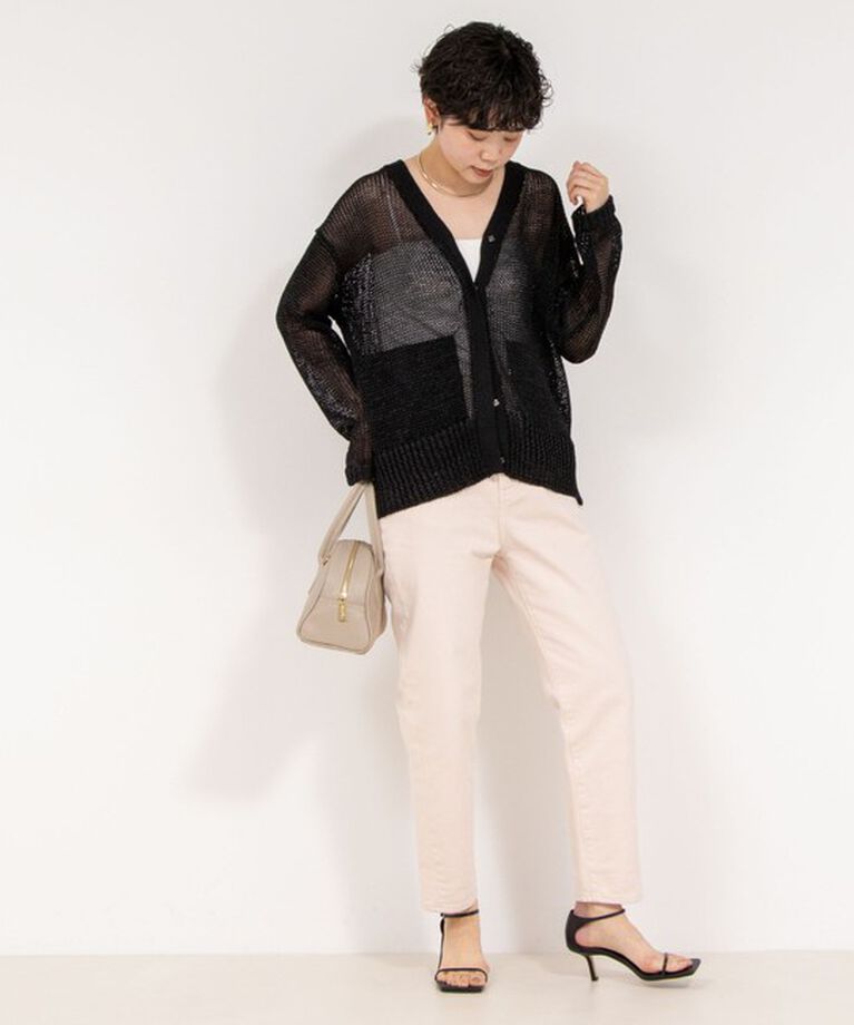 Rie Miller「【RM denim】ハイウエストスリムテーパードデニム」|デニム|