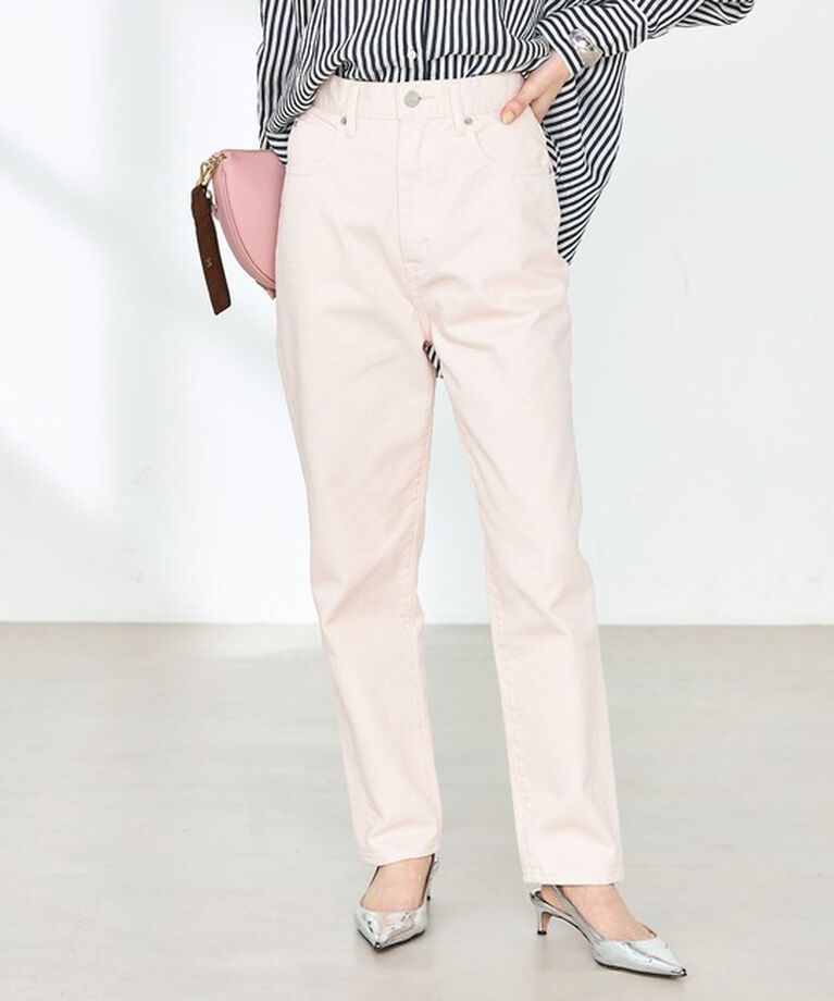 Rie Miller「【RM denim】ハイウエストスリムテーパードデニム」|デニム|