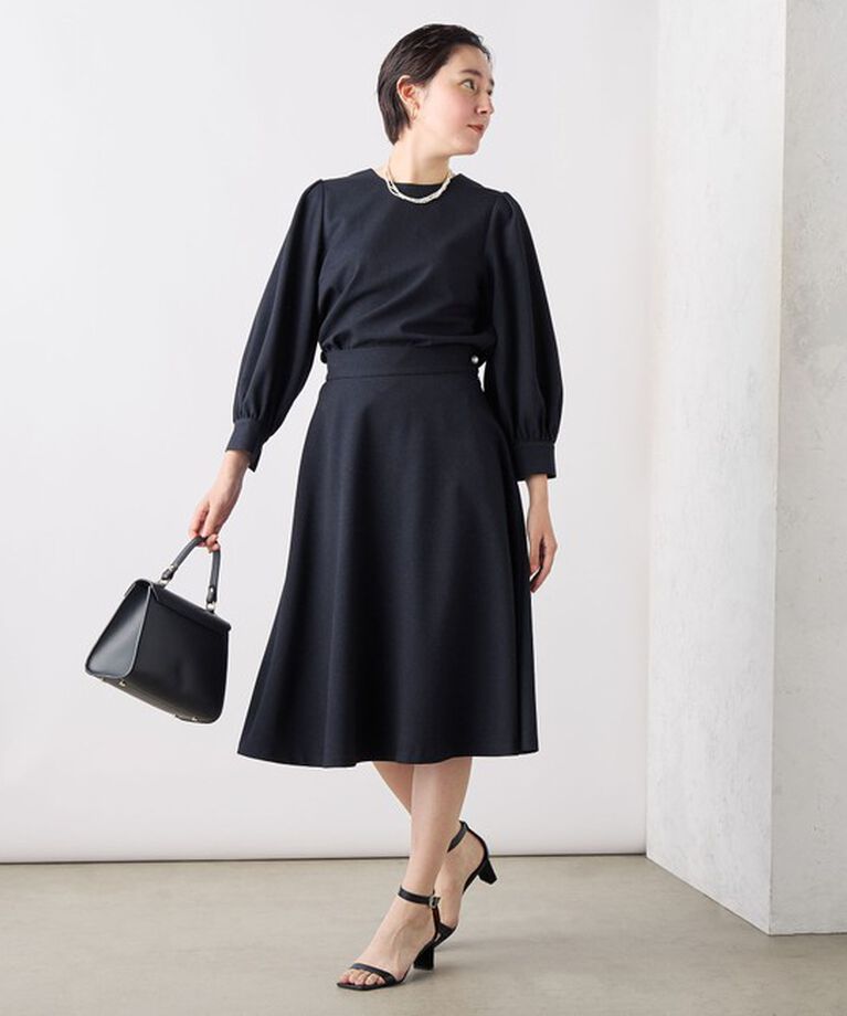 NOLLEY'S「《セットアップ対応》ウォッシャブルウール調サージストレッチブラウス」|シャツ・ブラウス|
