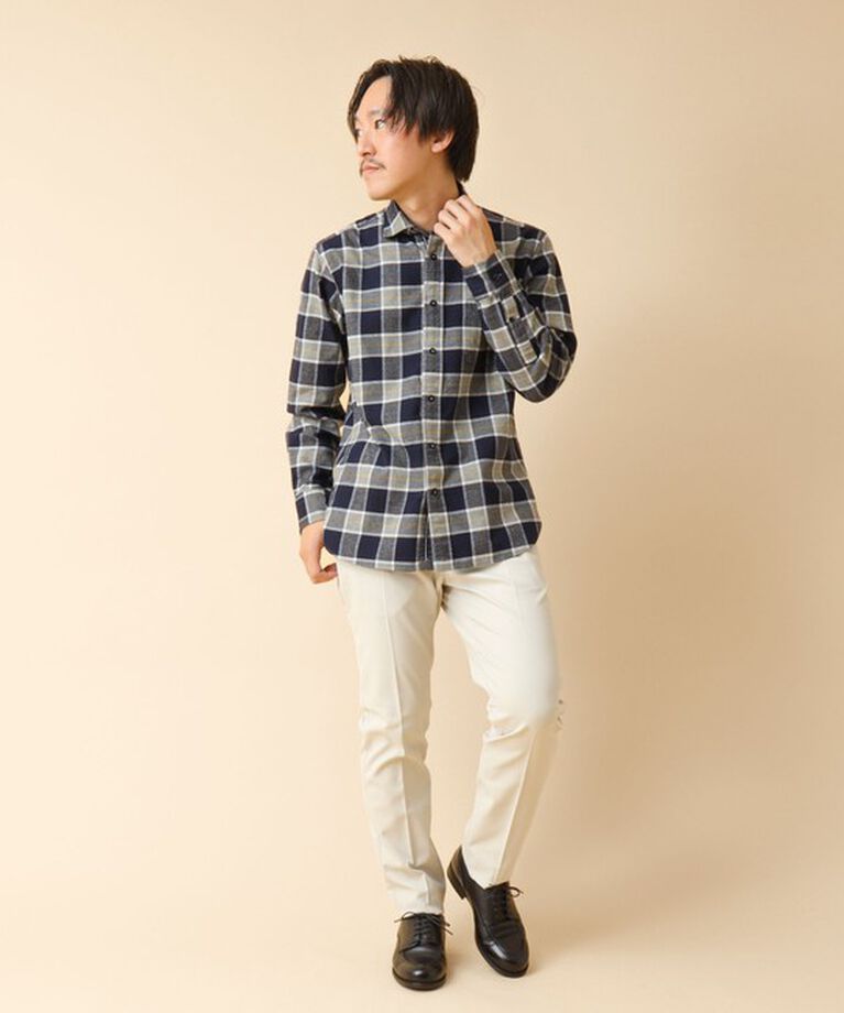 NOLLEY'S goodman「パラシュート カッタウェイ ネルシャツ 24AW」|シャツ・ブラウス|