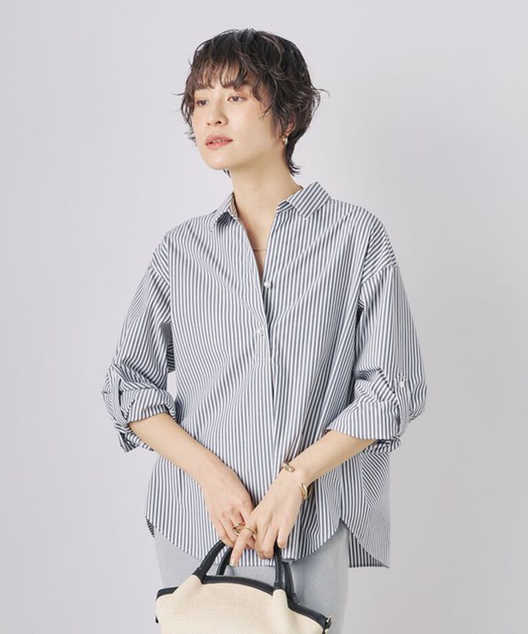 NOLLEY'S sophi「パール釦スキッパーシャツ」|シャツ・ブラウス|